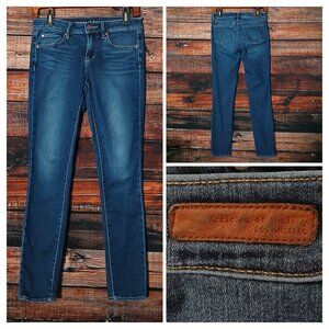 Articles Of Society Jeans 25 Karen Crop Skinny Ankle Delray Blue Denim Stretch